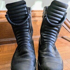 Marcella NYC Karma Boots Black Leather Zip